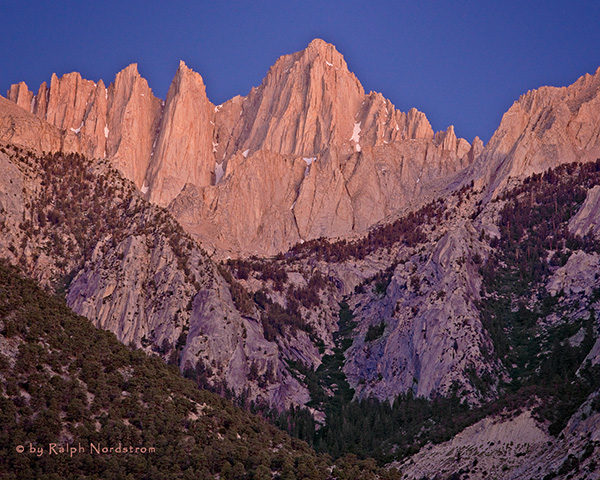 Mt Whitney Alpenglow, Eastern Sierra, California